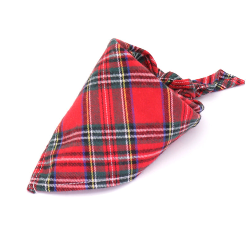 Cotton flannel baby plaid to increase triangle scarf Cotton flannel baby plaid to increase triangle scarf